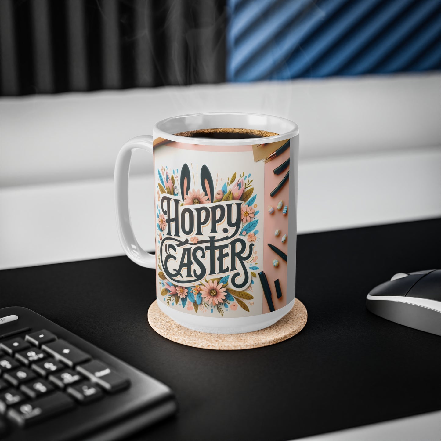 Hoppy Easter keramische koffiekop - 11oz & 15oz | Feestelijk Drinkgerei voor Lentevieringen