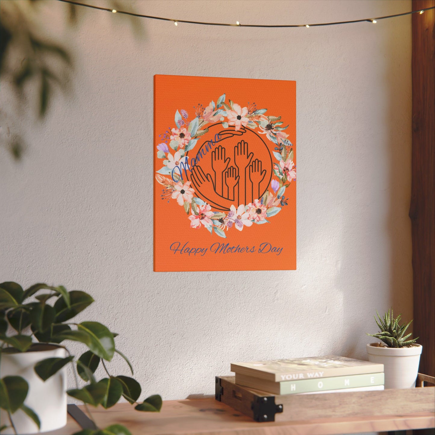 Canvas Wall Decor - Mother's Day Floral Giclée Print