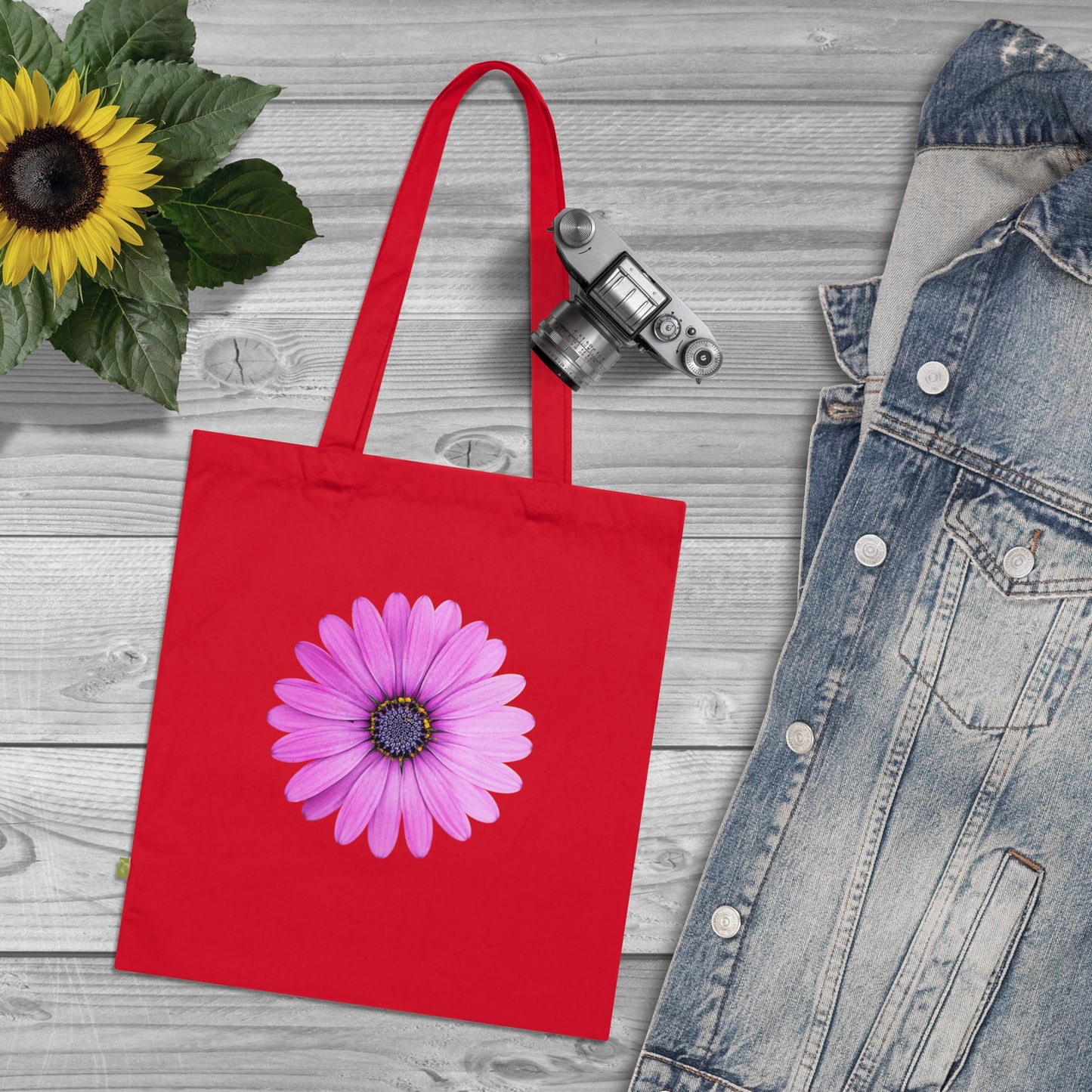 Blooming Flower Organic Cotton Tote Bag - Eco-Friendly & Stylish for Everyday Use