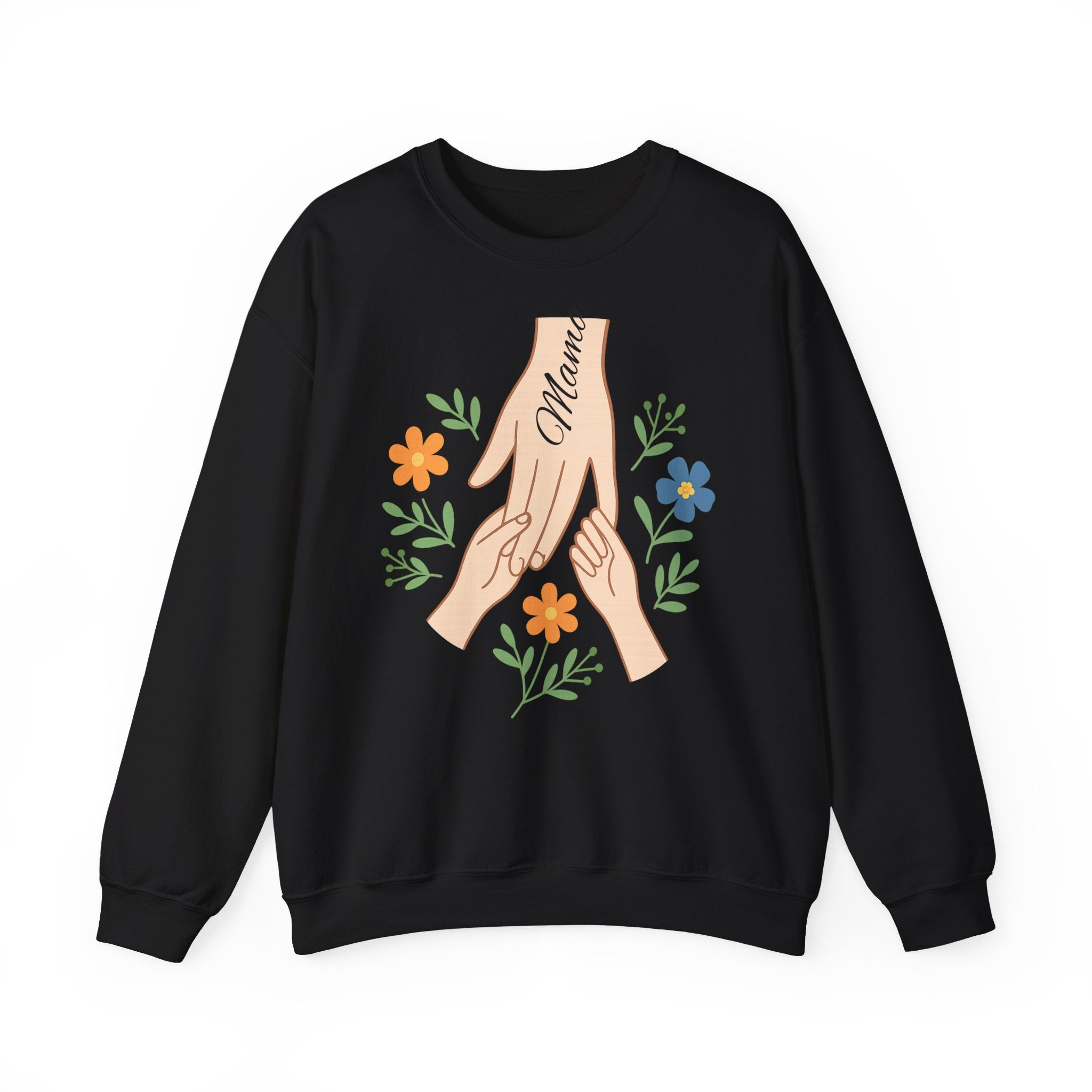 Personalized Mama Hands Crewneck Sweatshirt