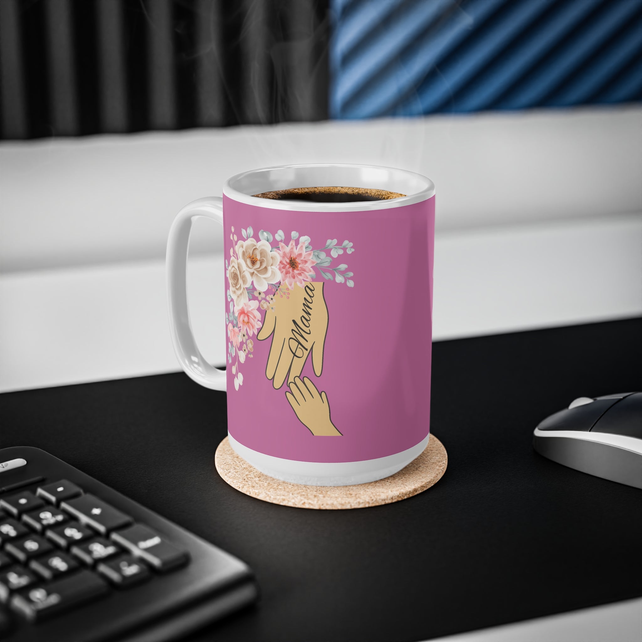 Floral Mother’s Day Ceramic Coffee Cups - 11oz & 15oz Mugs for Moms