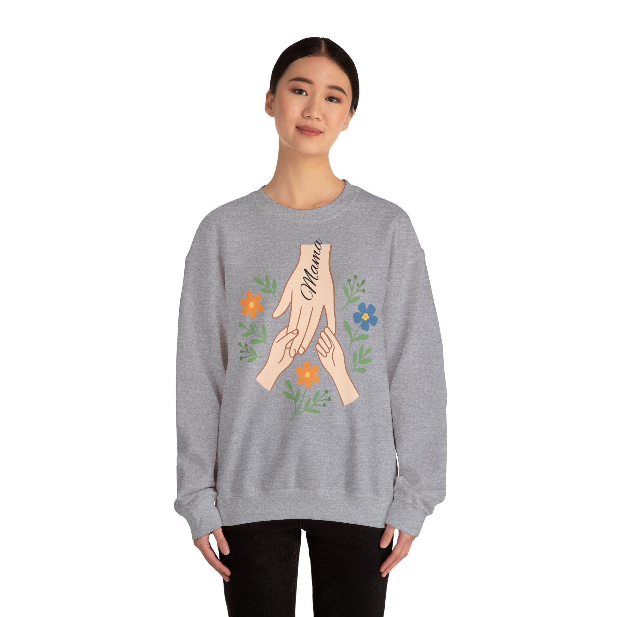 Personalized Mama Hands Crewneck Sweatshirt