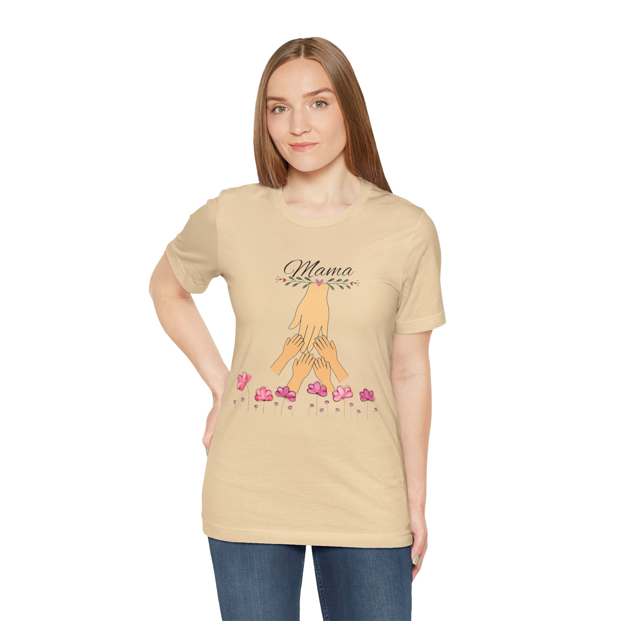 Mama Hands Unisex Custom  Tee - Perfect Gift for Mother's Day & Family Celebrations