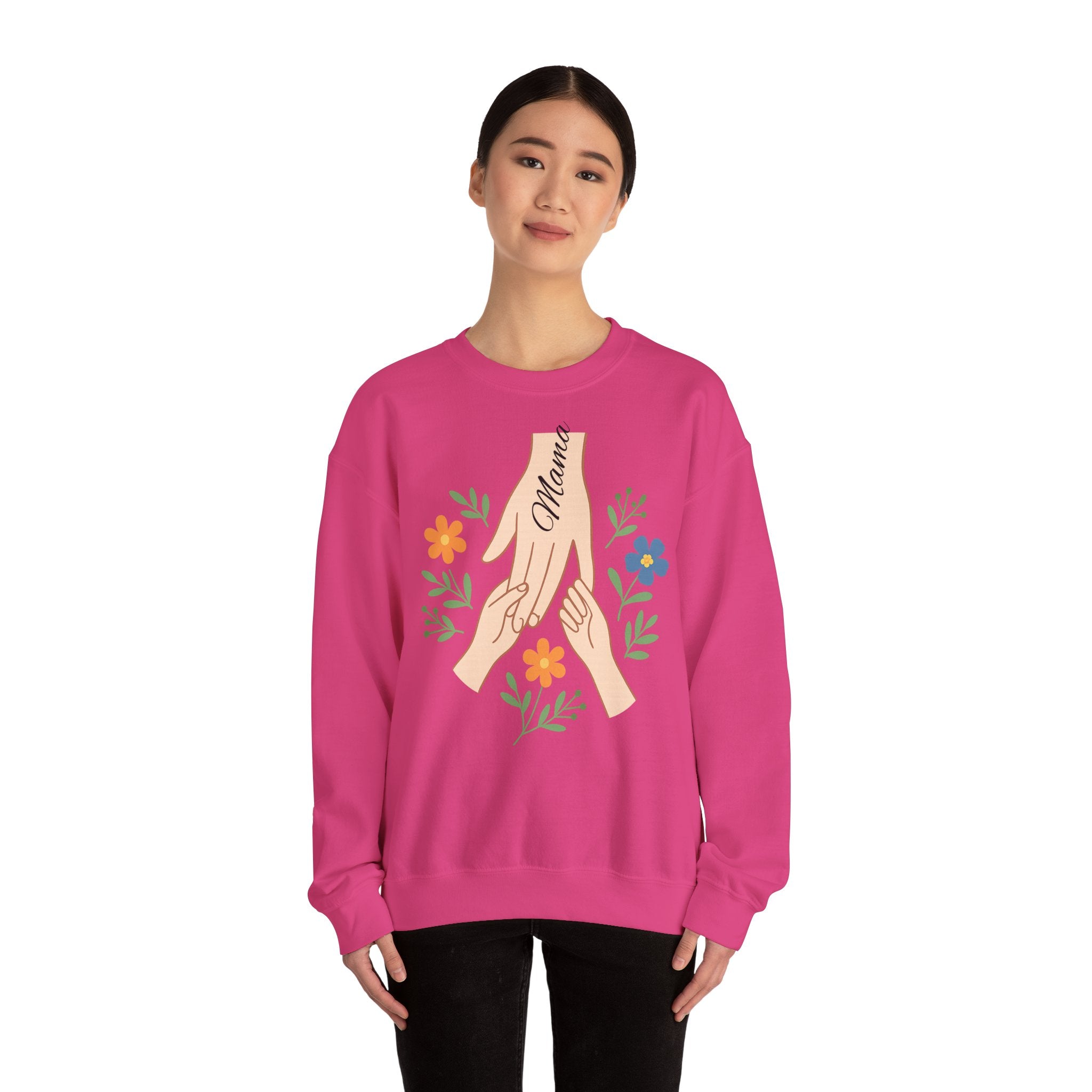 Personalized Mama Hands Crewneck Sweatshirt