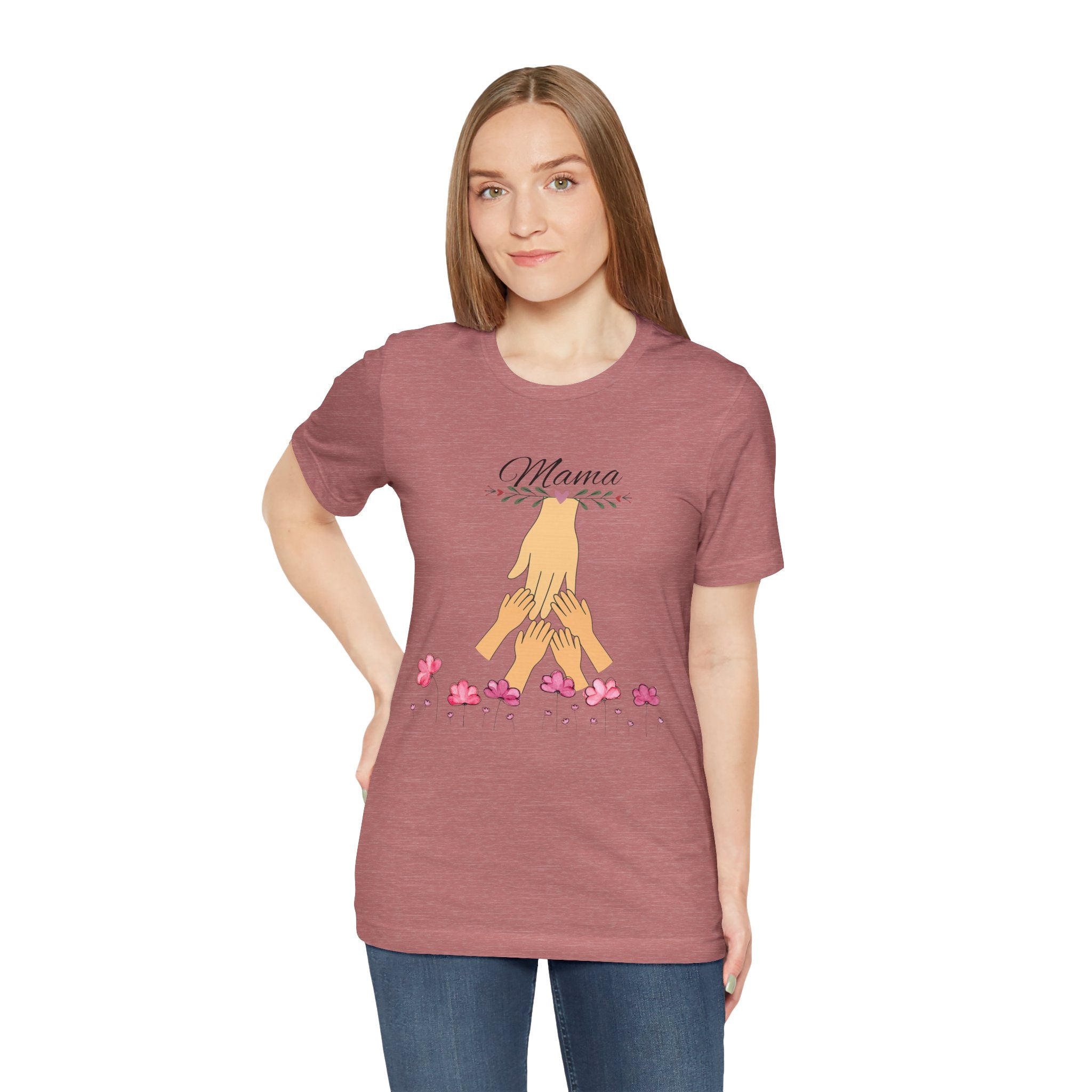 Mama Hands Unisex Custom  Tee - Perfect Gift for Mother's Day & Family Celebrations