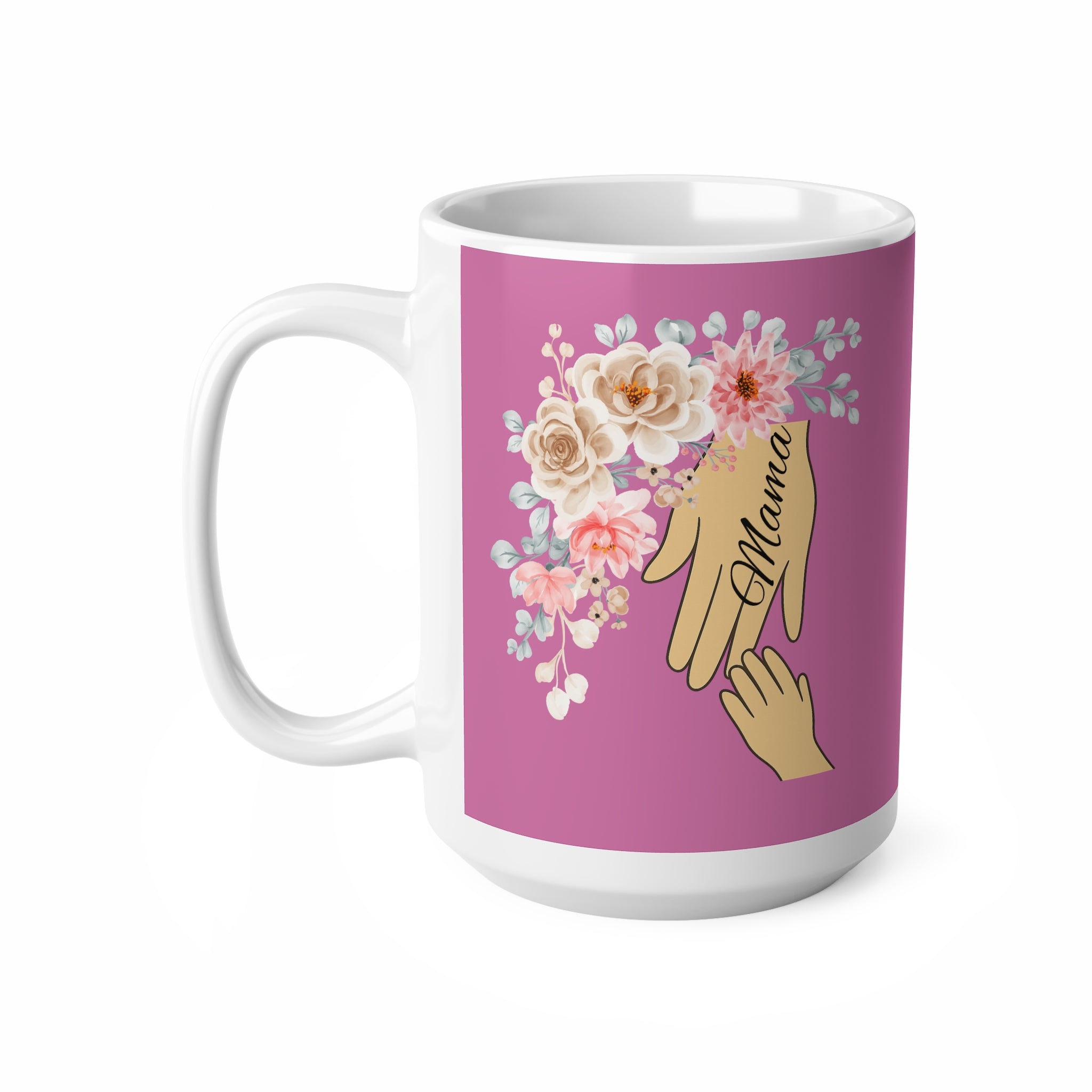 Floral Mother’s Day Ceramic Coffee Cups - 11oz & 15oz Mugs for Moms