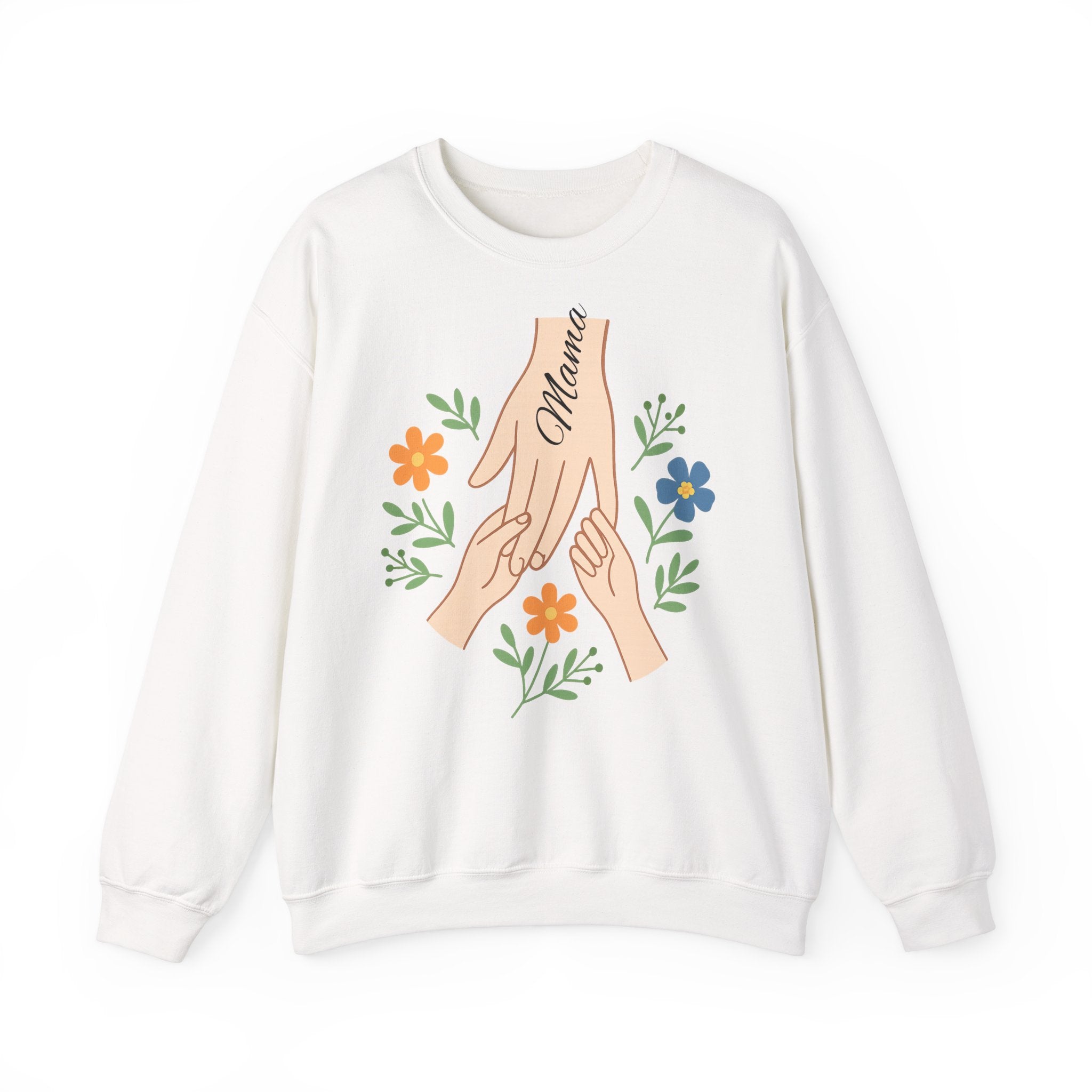 Personalized Mama Hands Crewneck Sweatshirt