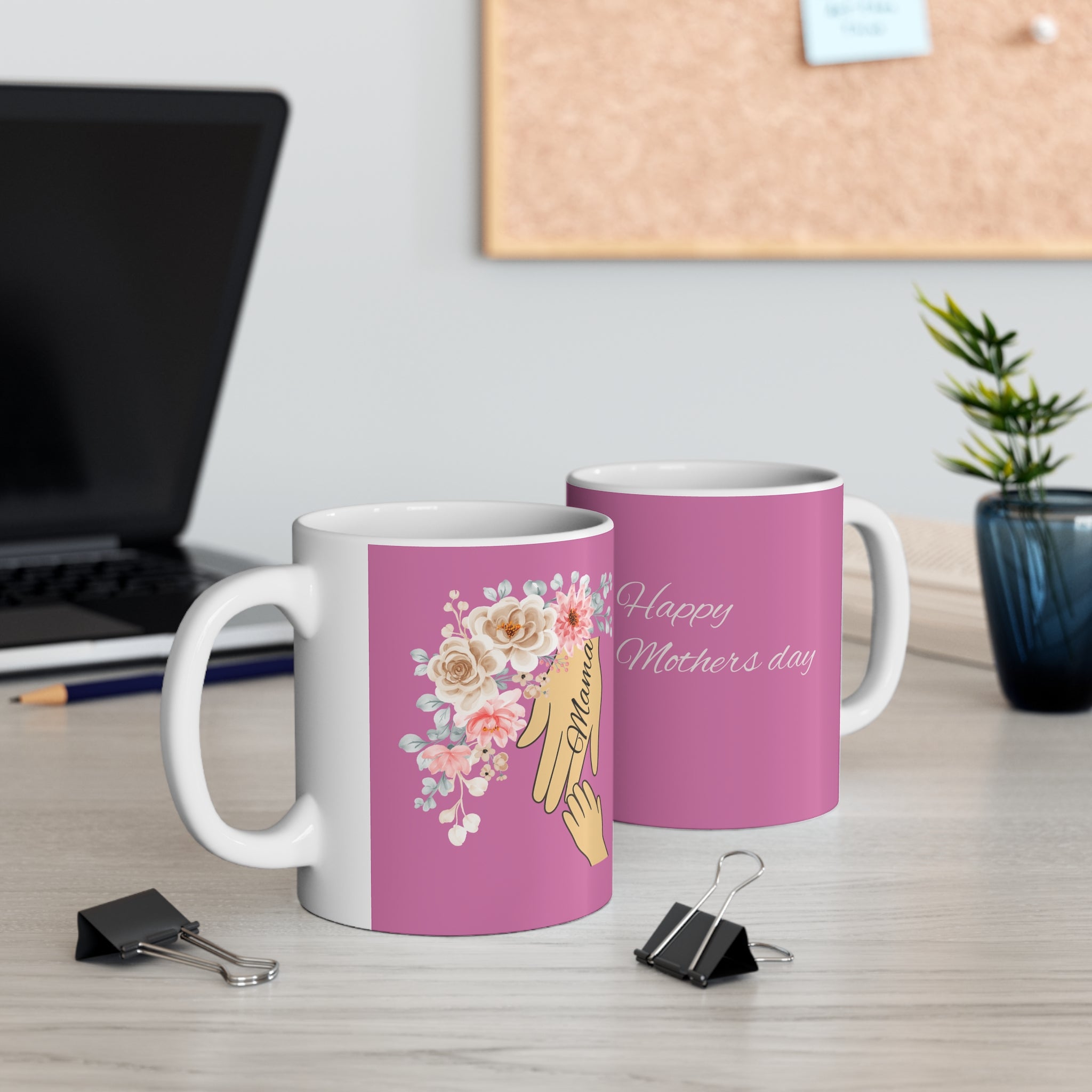 Floral Mother’s Day Ceramic Coffee Cups - 11oz & 15oz Mugs for Moms