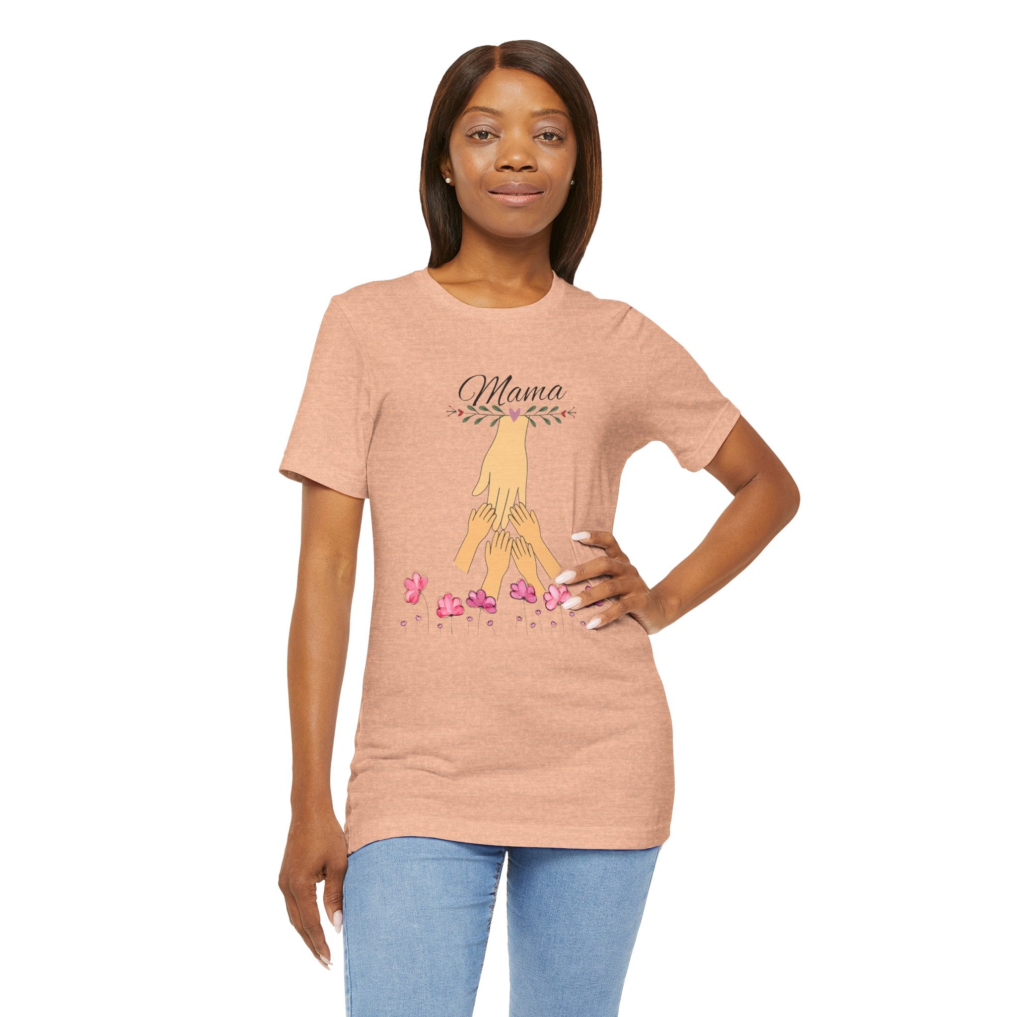 Mama Hands Unisex Custom  Tee - Perfect Gift for Mother's Day & Family Celebrations