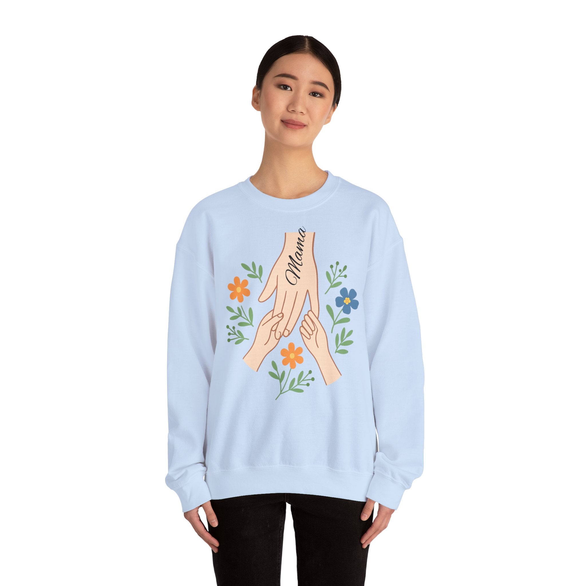 Personalized Mama Hands Crewneck Sweatshirt