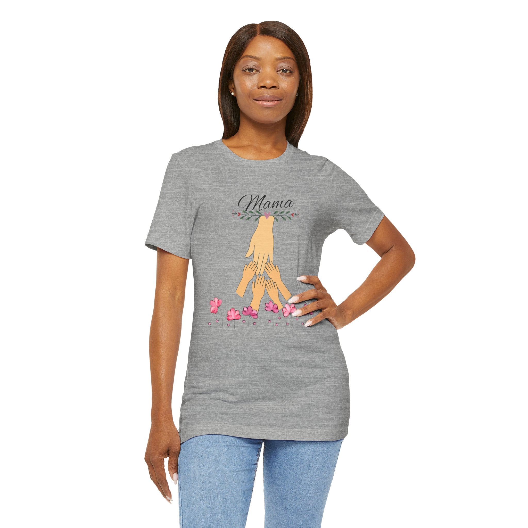Mama Hands Unisex Custom  Tee - Perfect Gift for Mother's Day & Family Celebrations